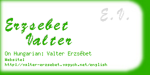 erzsebet valter business card